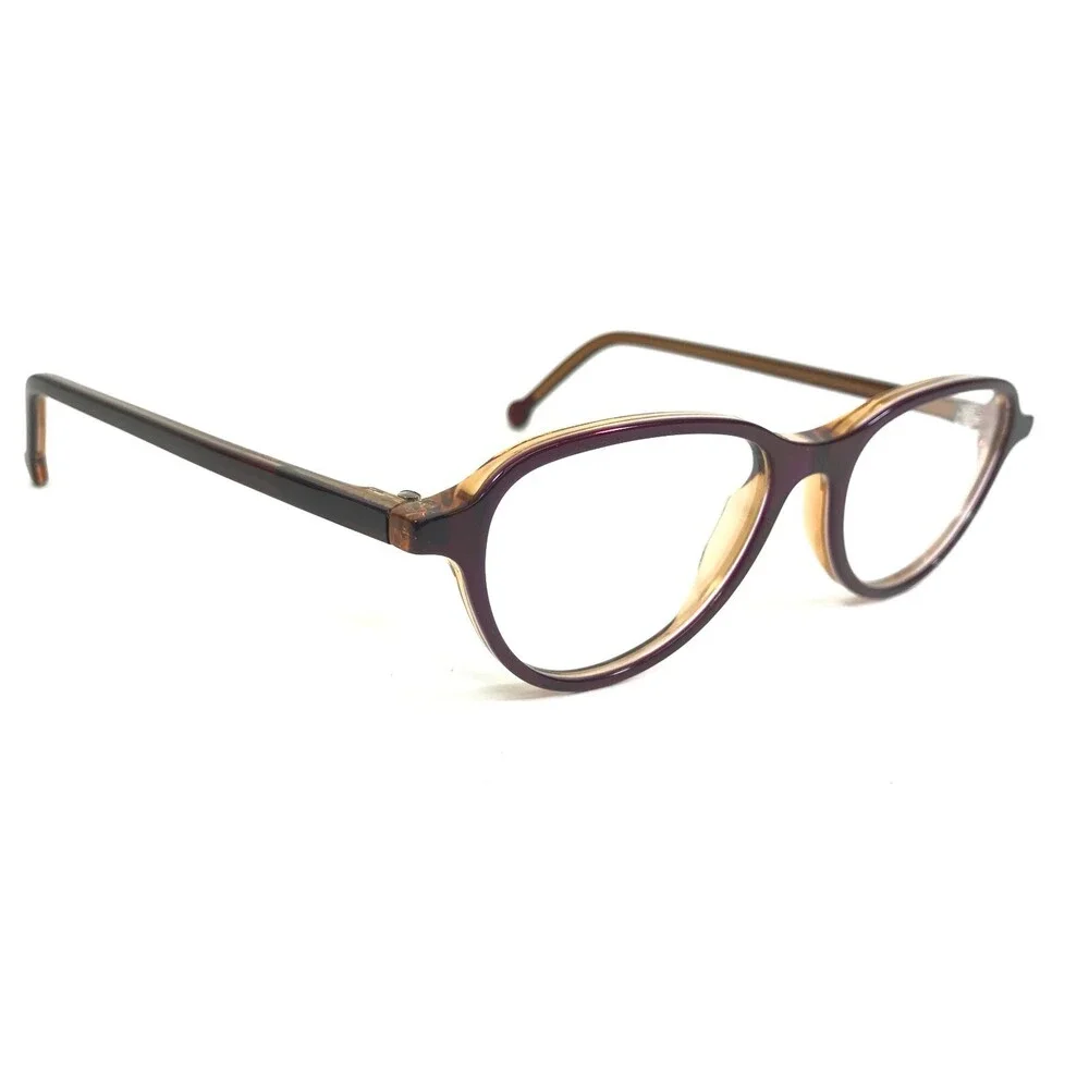 Vintage la Eyeworks Eyeglasses Frames BUBBLE 259 Transp Purple Brown 47-17-135